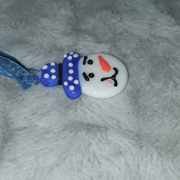 Art Glass Snowman Necklace - Picture 7 of 8